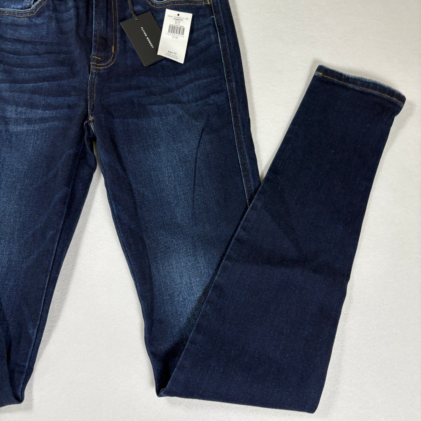 Flying Monkey Jeans Women’s 27x32 High Rise Skinny Dark Wash Stretch NWT $69