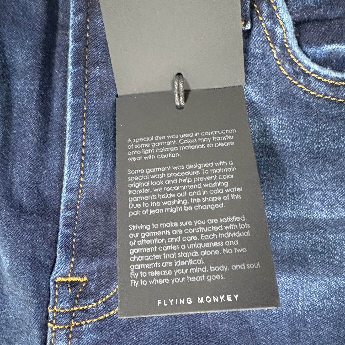 Flying Monkey Jeans Women’s 27x32 High Rise Skinny Dark Wash Stretch NWT $69