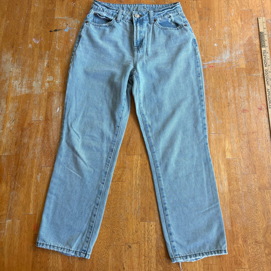 Rewash Jeans Womens 25 Vintage 90s High Rise Straight Leg Light Wash Denim Loose