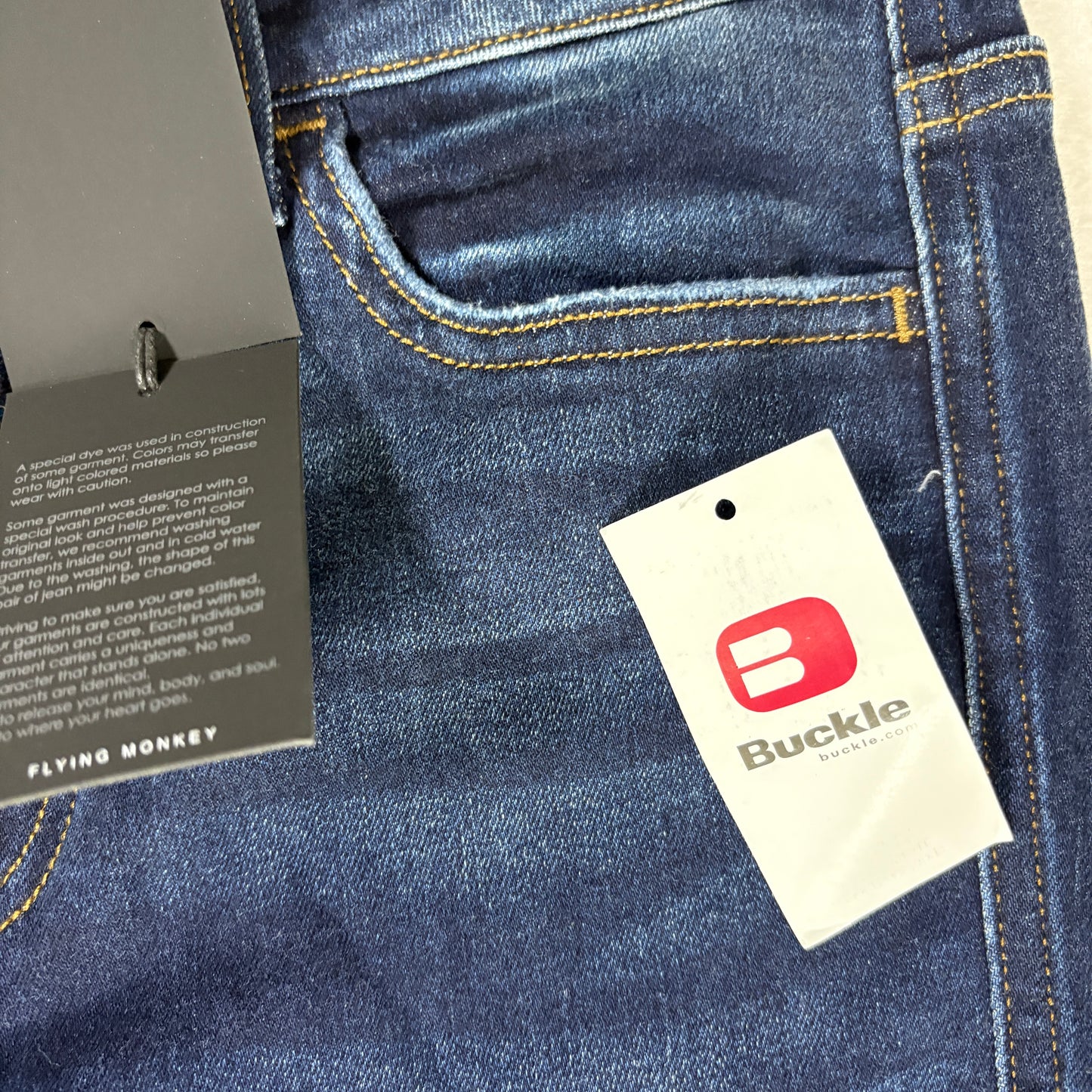 Flying Monkey Jeans Women’s 27x32 High Rise Skinny Dark Wash Stretch NWT $69