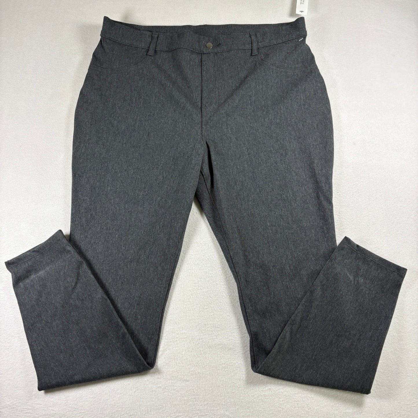 Time and Tru Womens Pants Size 20 XXL Gray Stretch High Rise NWT Stain Y2K Plus