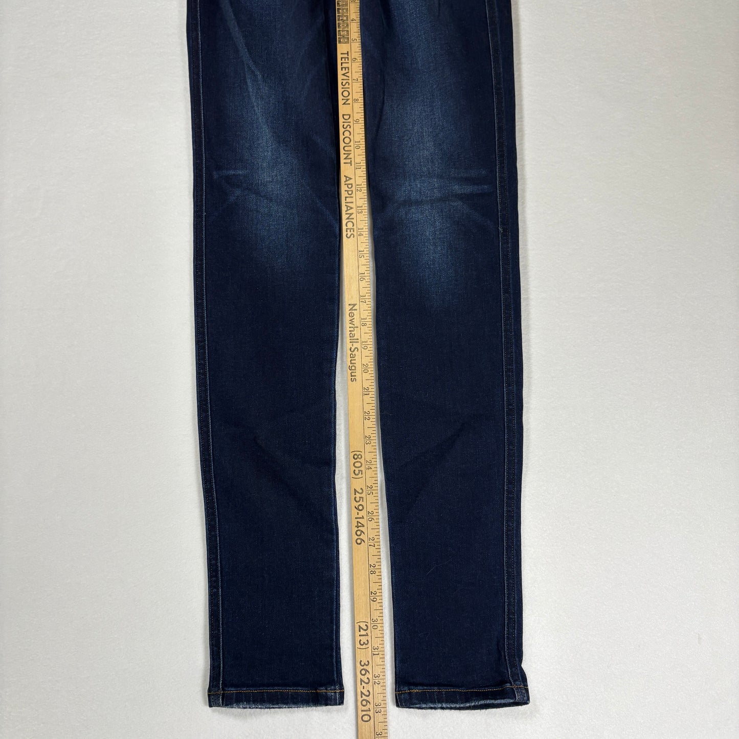 Flying Monkey Jeans Women’s 27x32 High Rise Skinny Dark Wash Stretch NWT $69