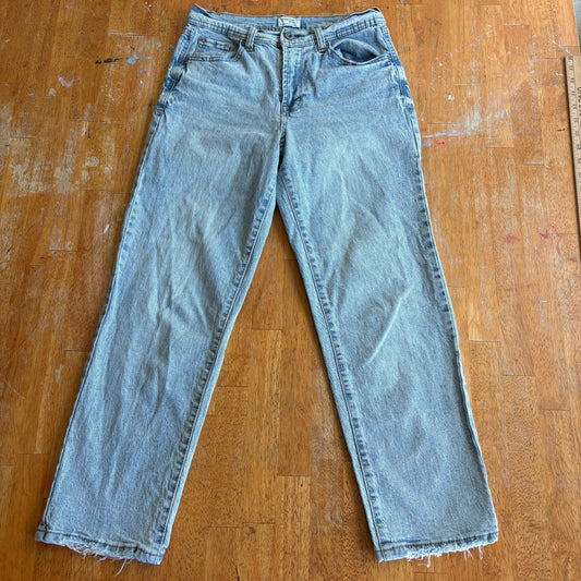 Kensie Jeans Womens 26 Vintage 90s High Rise Straight Leg Light Wash Denim Blues