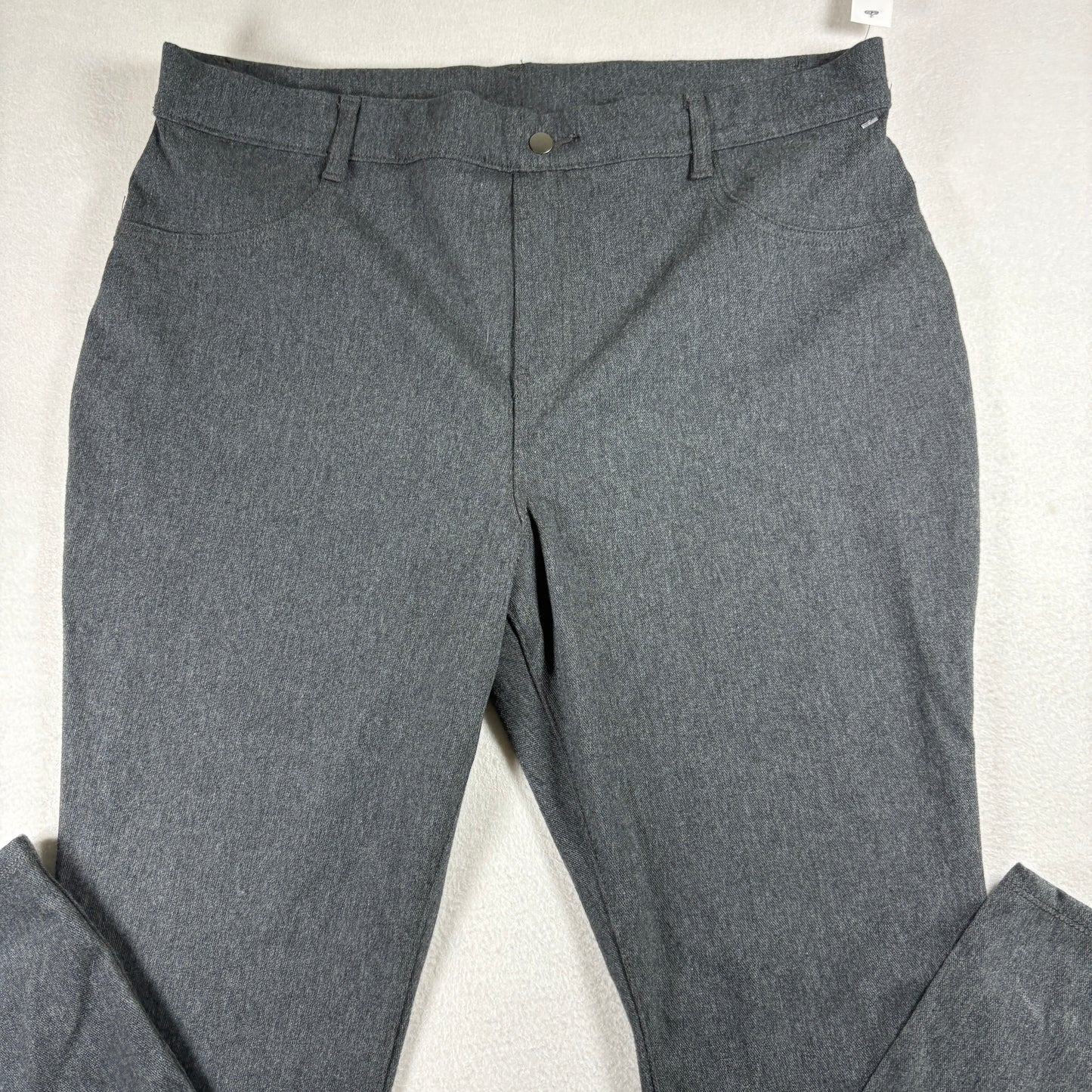 Time and Tru Womens Pants Size 20 XXL Gray Stretch High Rise NWT Stain Y2K Plus