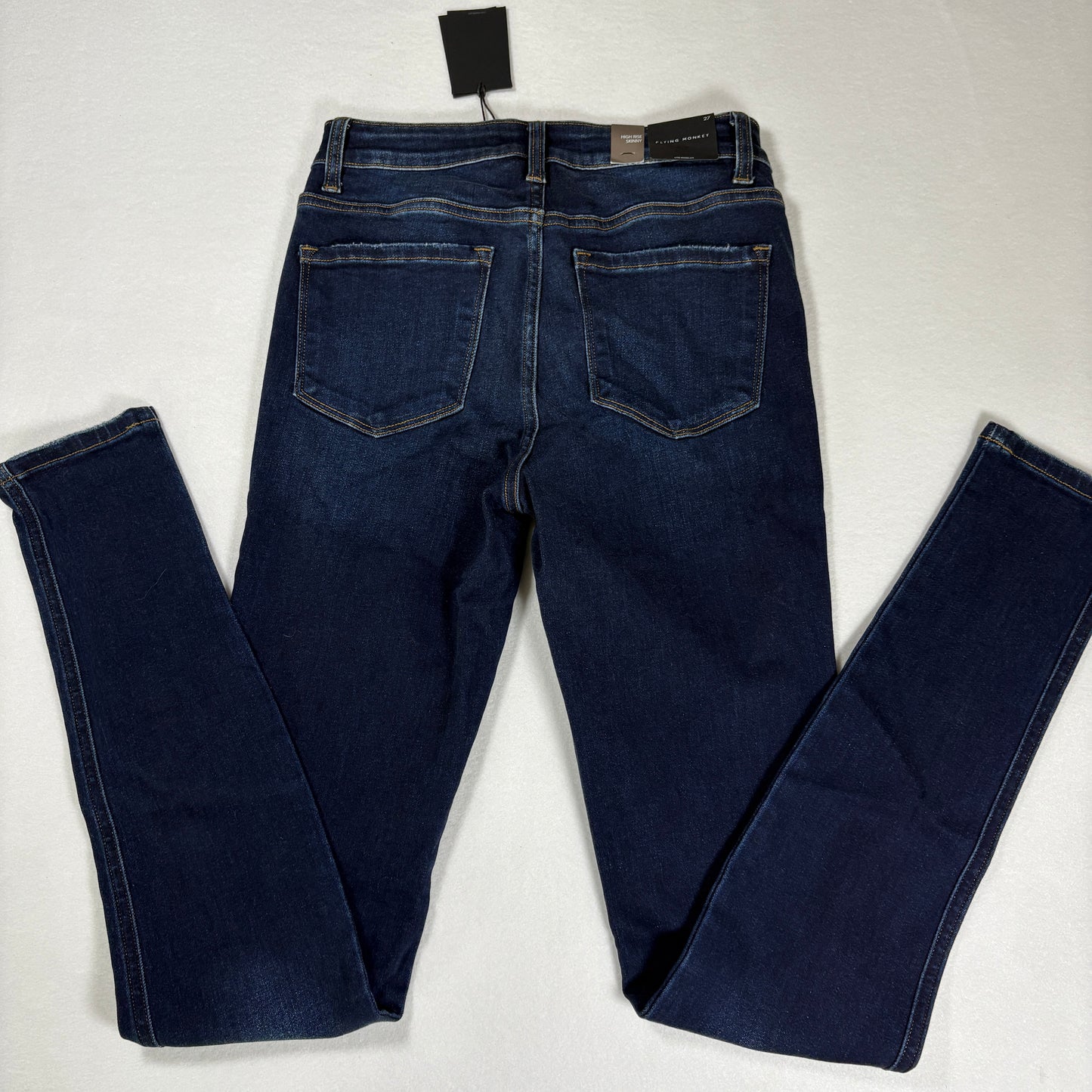 Flying Monkey Jeans Women’s 27x32 High Rise Skinny Dark Wash Stretch NWT $69