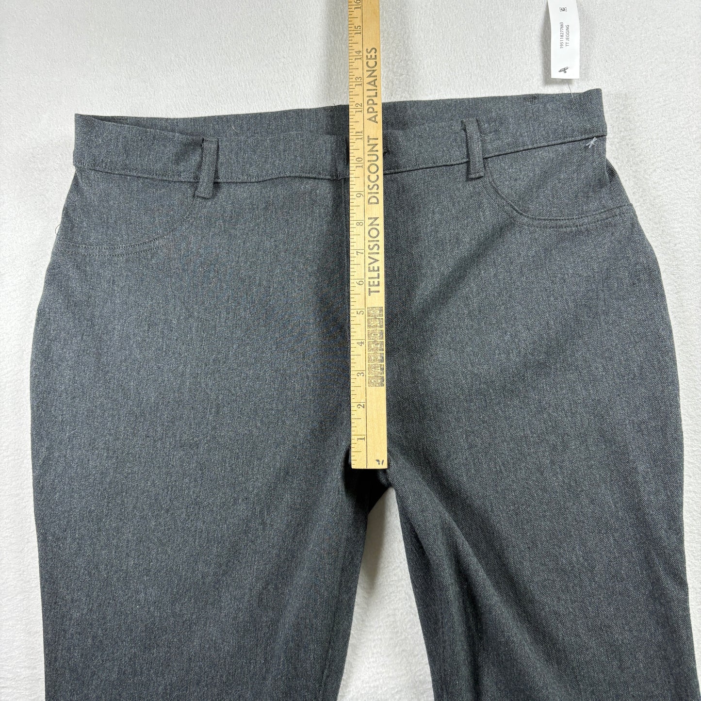 Time and Tru Womens Pants Size 20 XXL Gray Stretch High Rise NWT Stain Y2K Plus