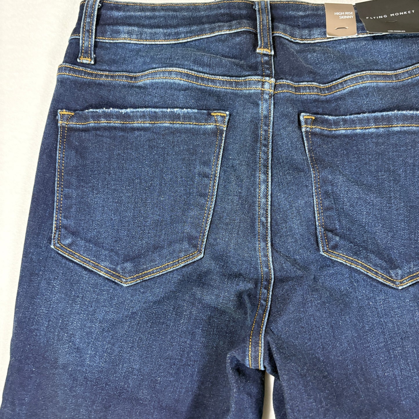 Flying Monkey Jeans Women’s 27x32 High Rise Skinny Dark Wash Stretch NWT $69