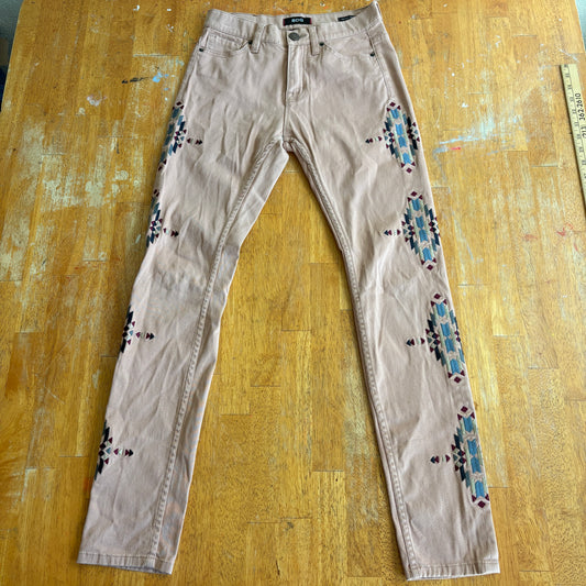 BDG Jeans Womens 25 Vintage 90s High Rise Cigarette Ankle Beige Denim Stretch Y2