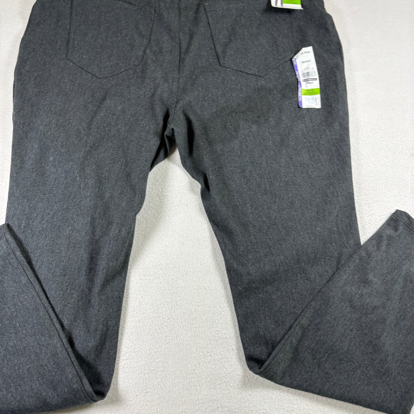 Time and Tru Womens Pants Size 20 XXL Gray Stretch High Rise NWT Stain Y2K Plus