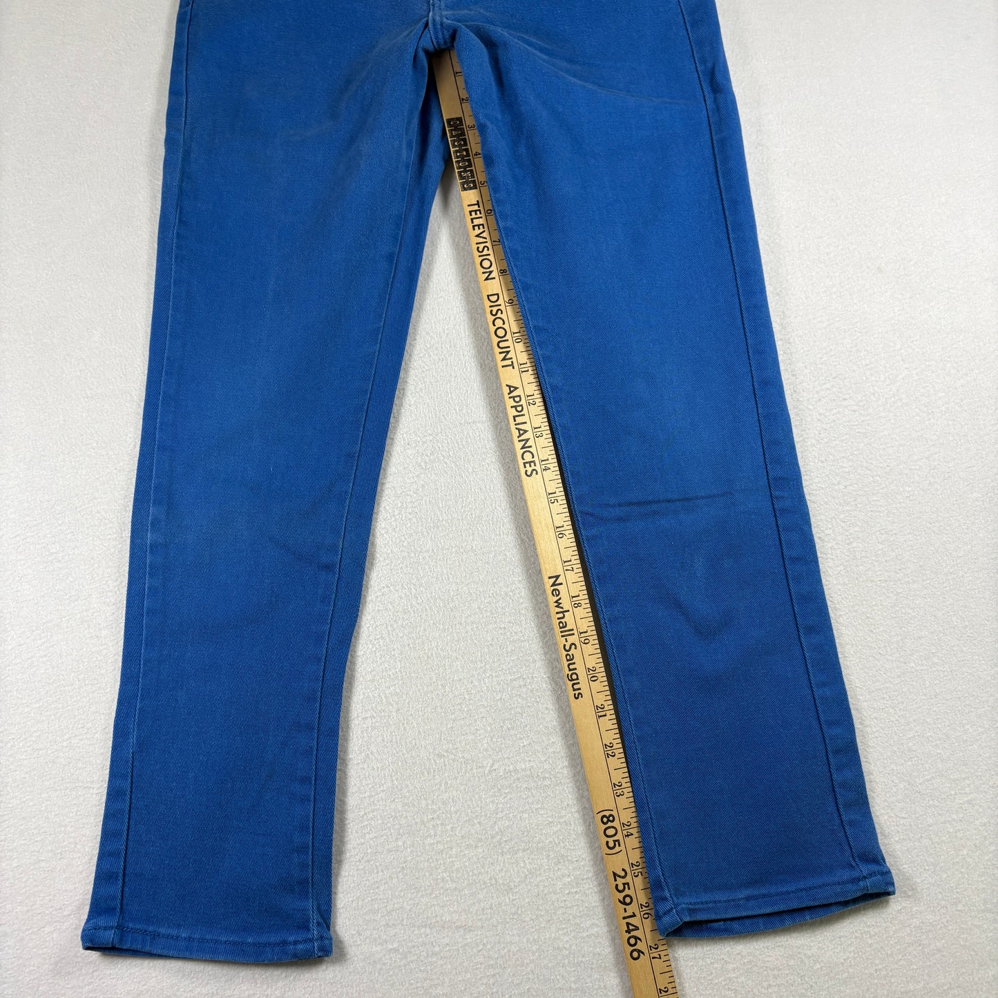 Ellen Tracy Womens Jeans Size 4 Bright Blue Skinny Stretch Denim Y2K 90s Vintage