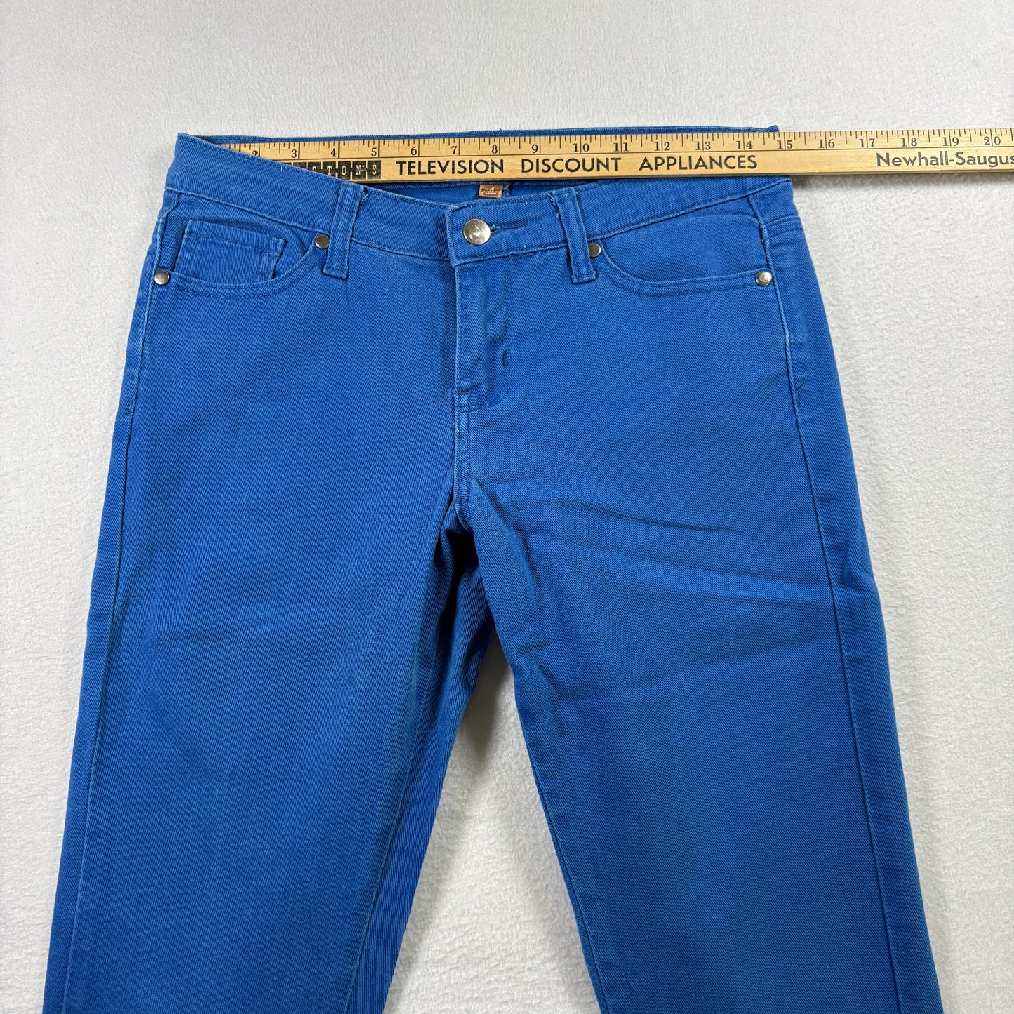 Ellen Tracy Womens Jeans Size 4 Bright Blue Skinny Stretch Denim Y2K 90s Vintage