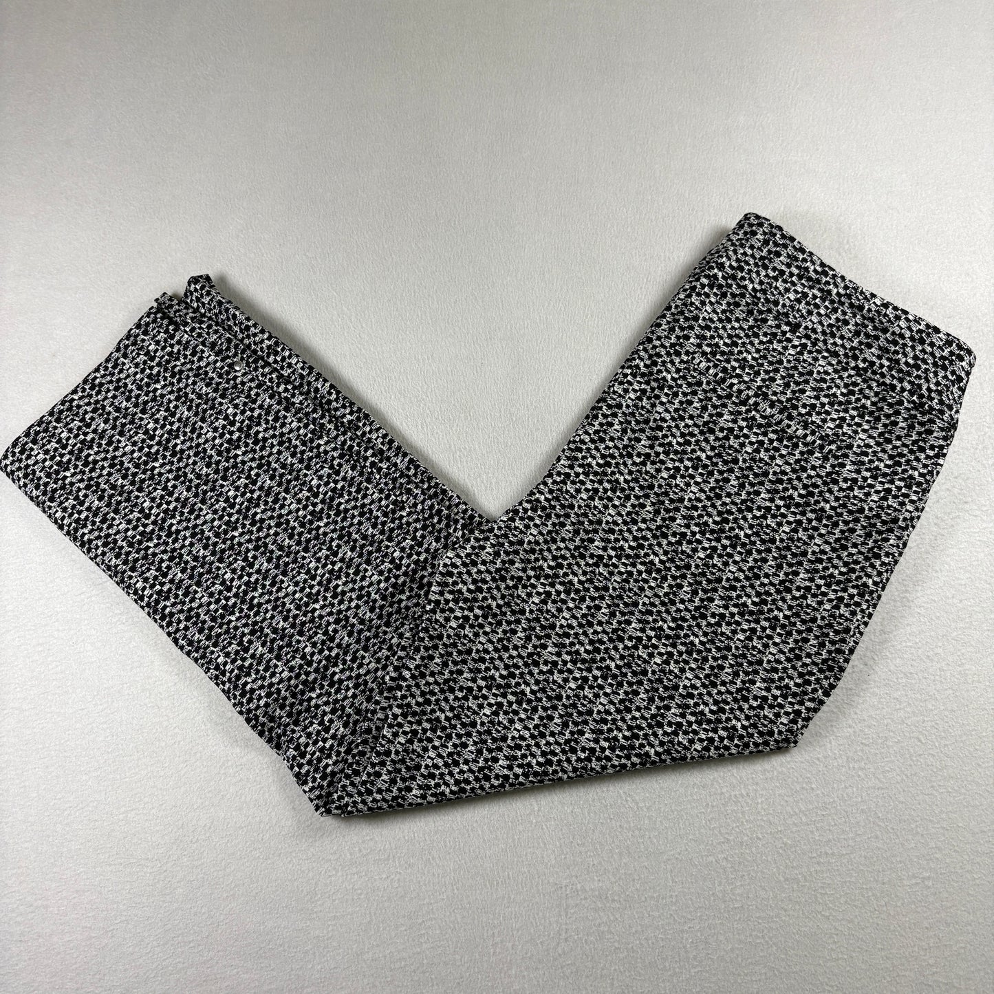 Hilary Radley Womens Pants S Black White Stretch Ankle Career Workwear Slim Fit