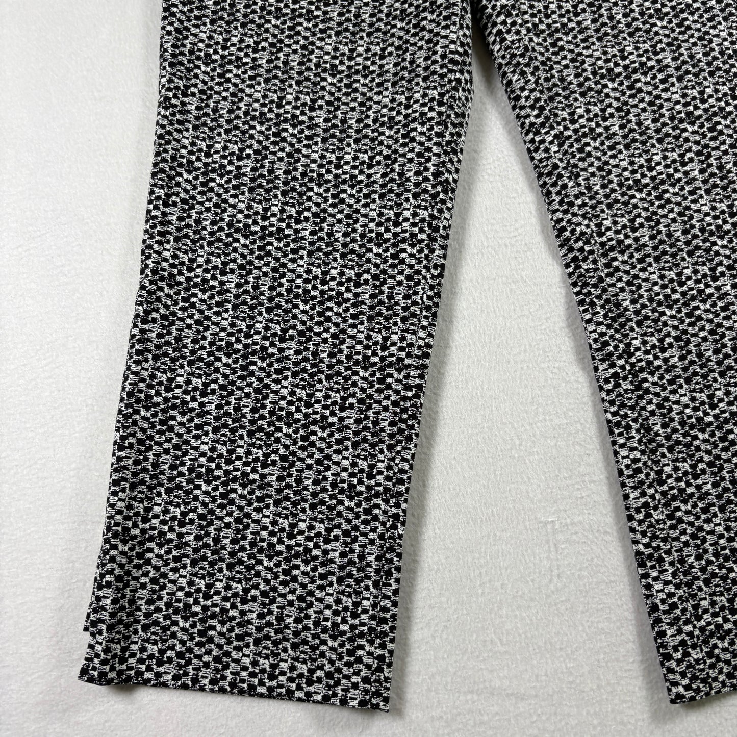 Hilary Radley Womens Pants S Black White Stretch Ankle Career Workwear Slim Fit