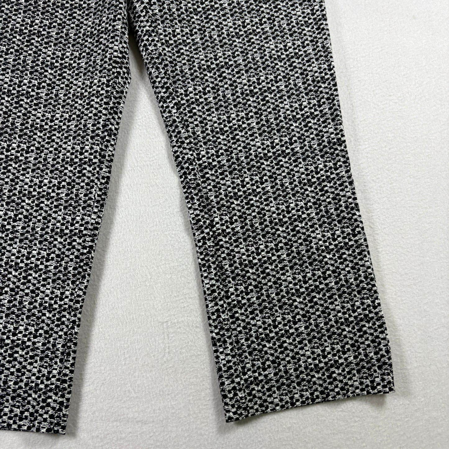 Hilary Radley Womens Pants S Black White Stretch Ankle Career Workwear Slim Fit