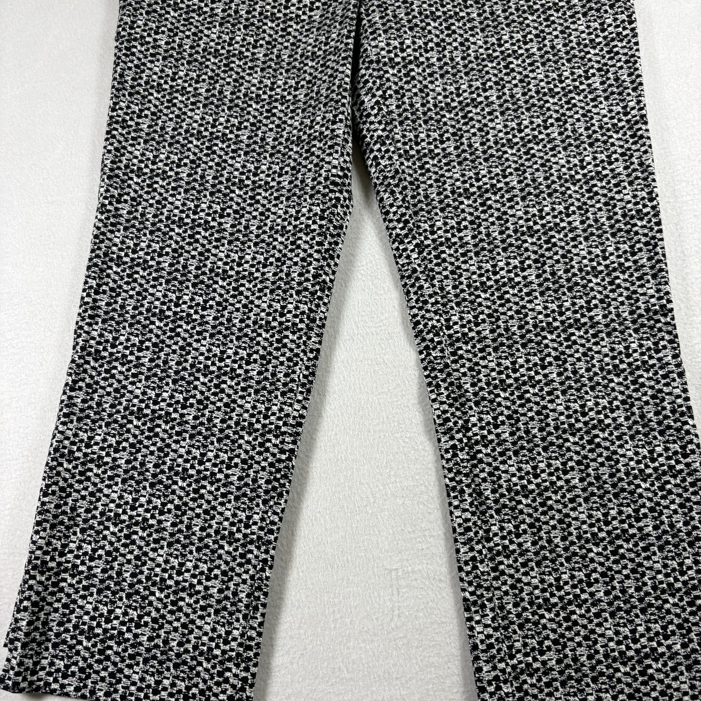 Hilary Radley Womens Pants S Black White Stretch Ankle Career Workwear Slim Fit