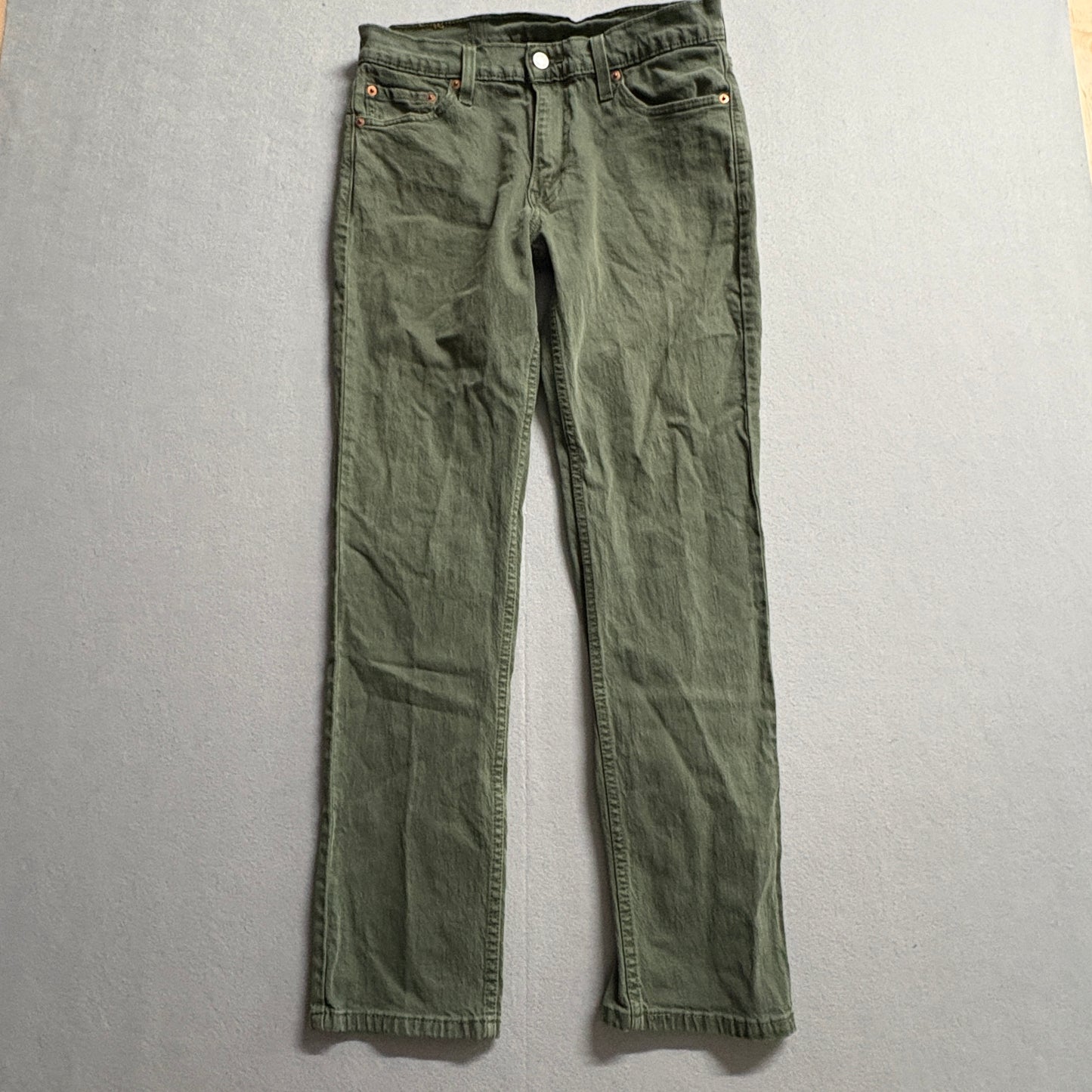 Levi's 511 Slim Jeans W30 L30 Fits Like 29x29 Olive Green Stretch Denim