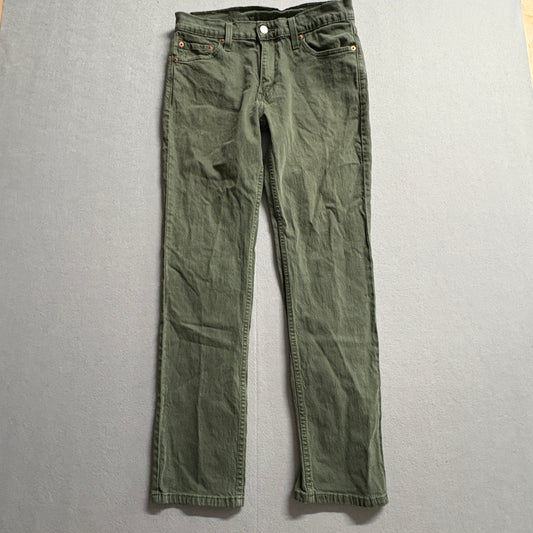 Levi's 511 Slim Jeans W30 L30 Fits Like 29x29 Olive Green Stretch Denim