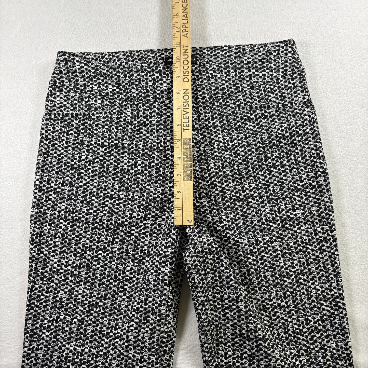 Hilary Radley Womens Pants S Black White Stretch Ankle Career Workwear Slim Fit