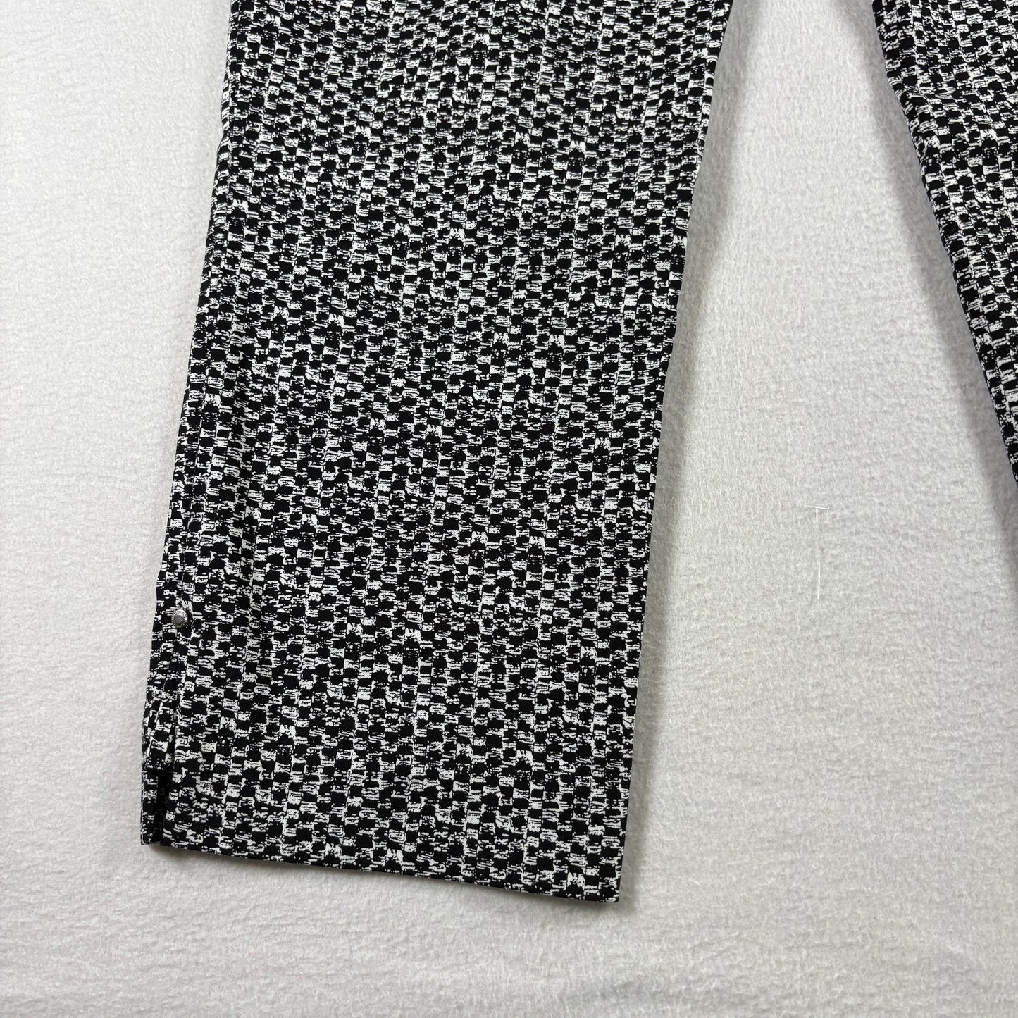 Hilary Radley Womens Pants S Black White Stretch Ankle Career Workwear Slim Fit