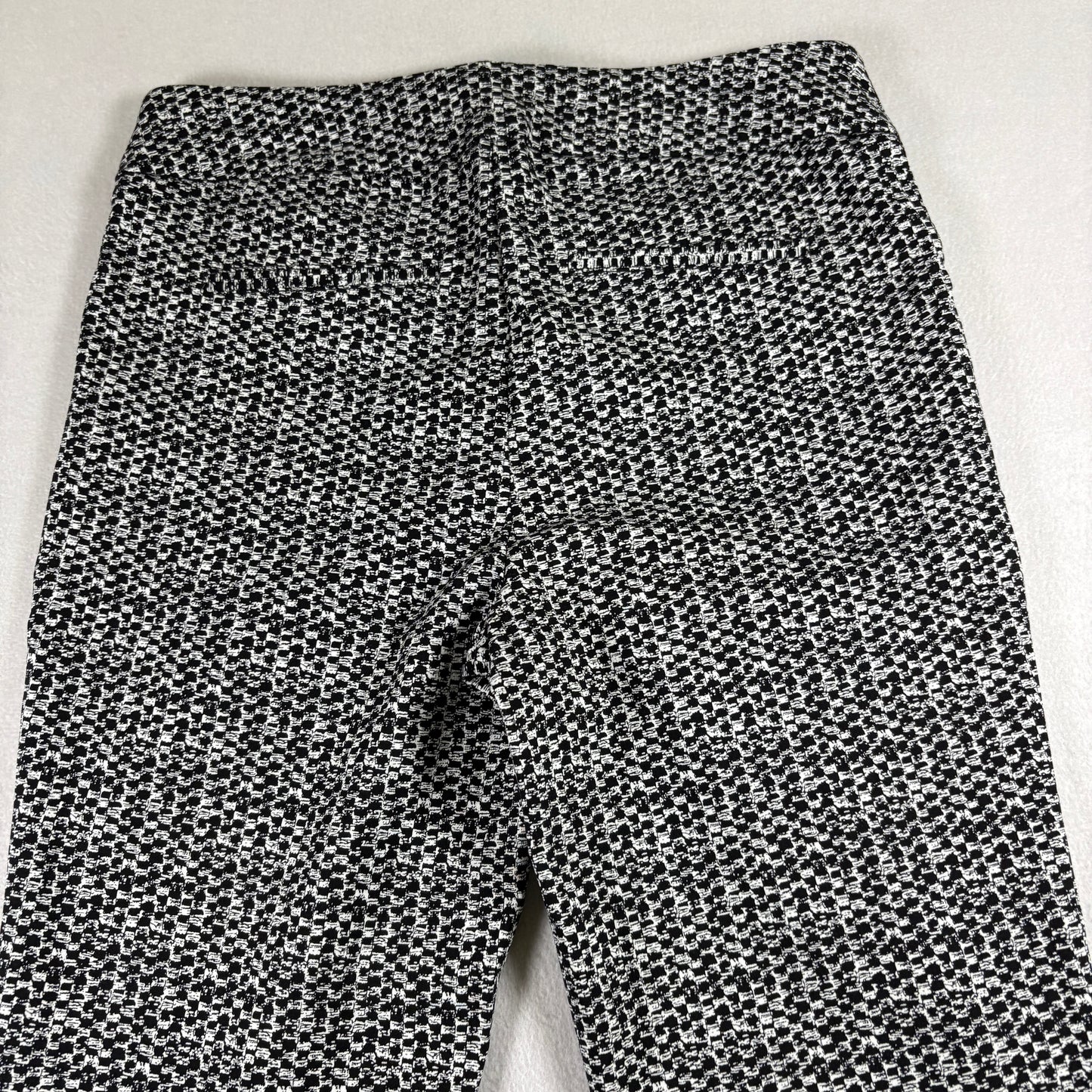 Hilary Radley Womens Pants S Black White Stretch Ankle Career Workwear Slim Fit