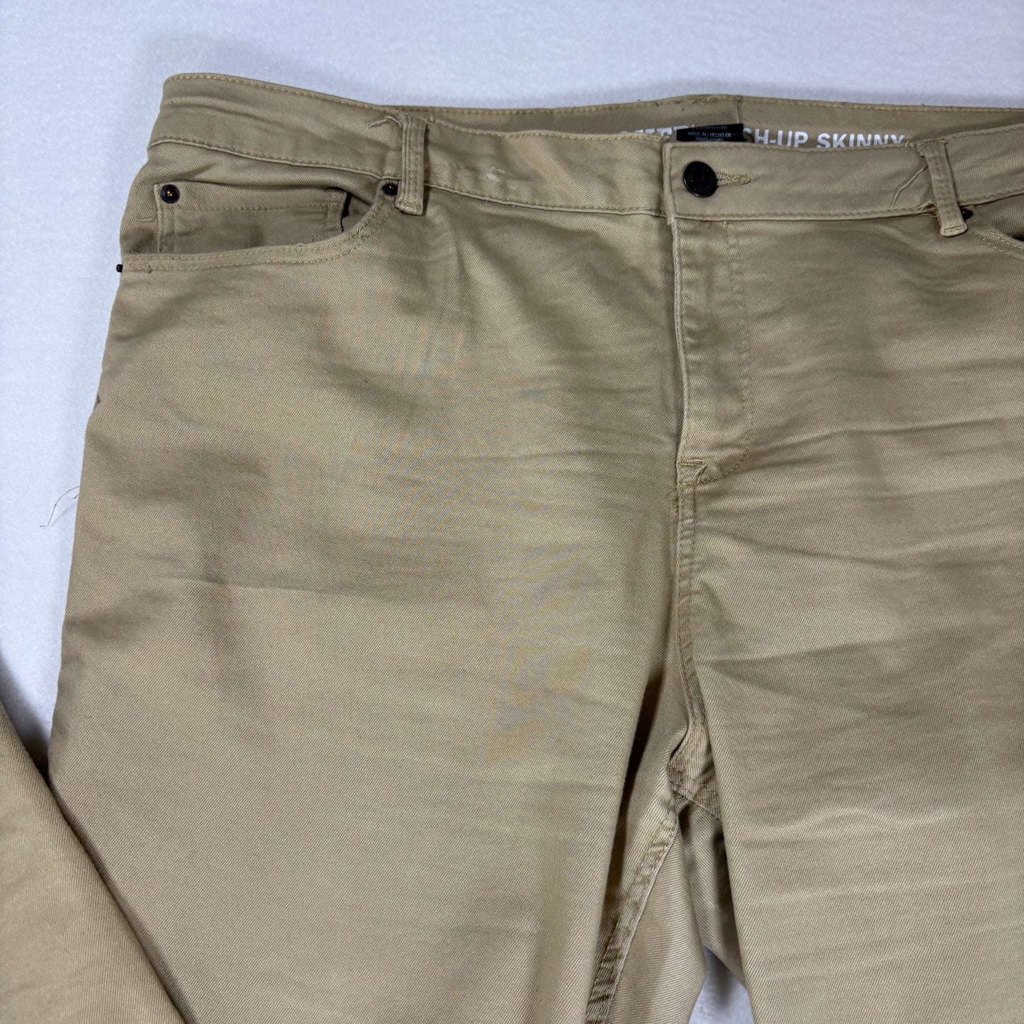 Joe Boxer Pants Women’s Push-Up Skinny Khaki Beige Stretch Casual Size 17