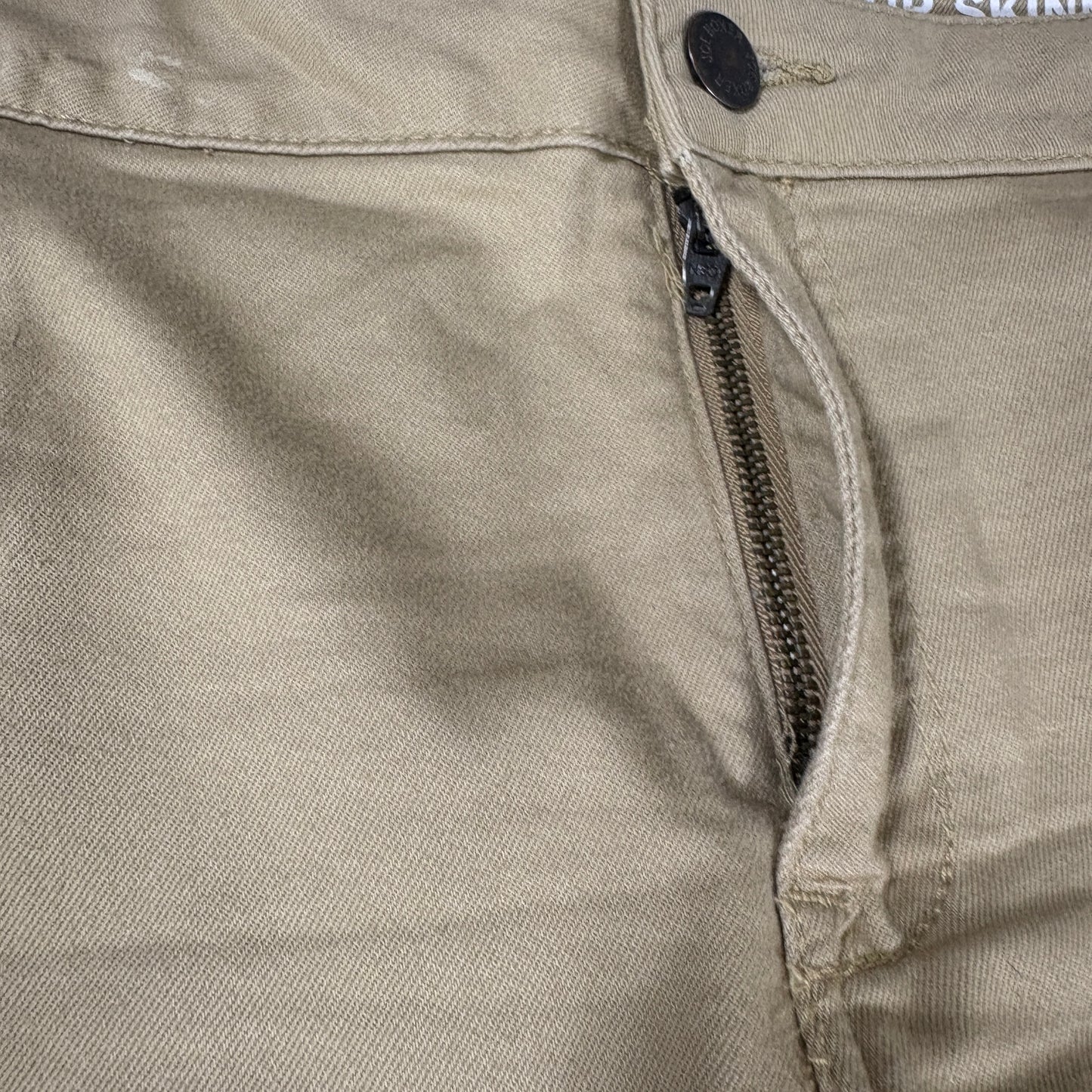 Joe Boxer Pants Women’s Push-Up Skinny Khaki Beige Stretch Casual Size 17