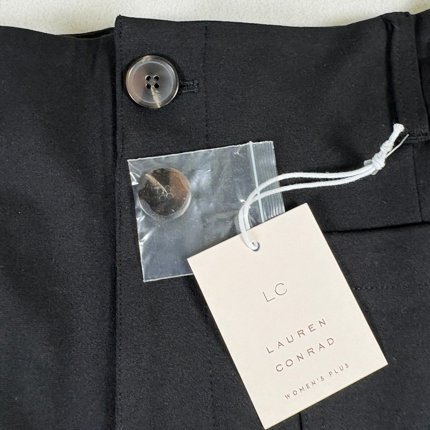 Lauren Conrad Womens Plus Pants 22W Black Stretch Dress Work Career Slacks NWT