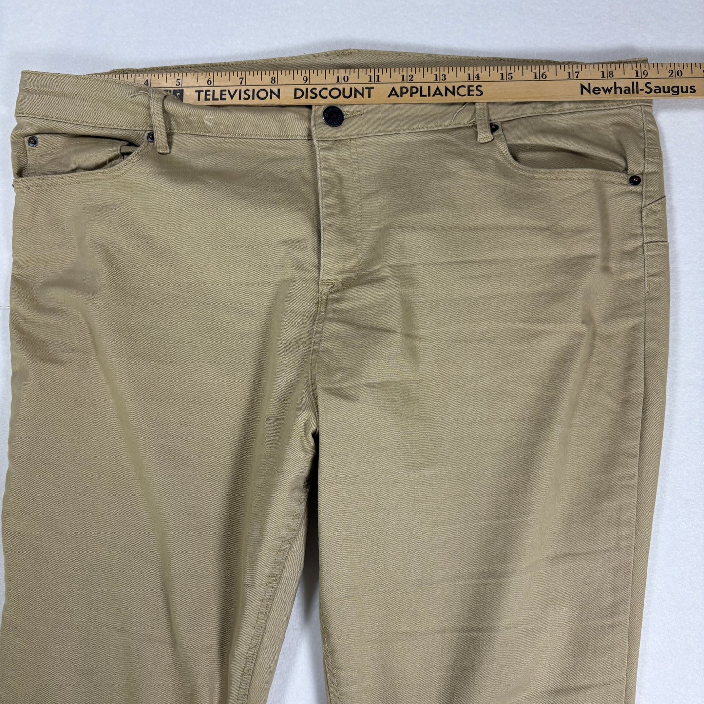 Joe Boxer Pants Women’s Push-Up Skinny Khaki Beige Stretch Casual Size 17