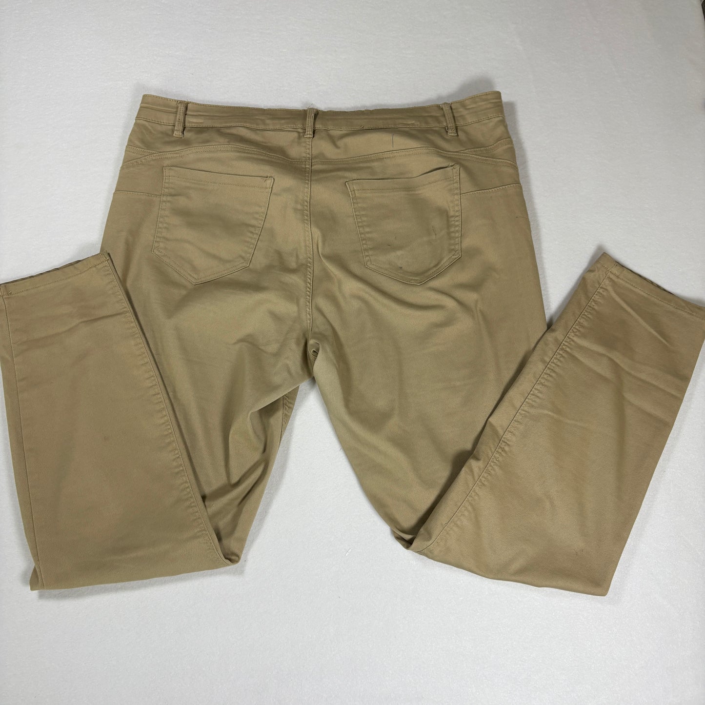 Joe Boxer Pants Women’s Push-Up Skinny Khaki Beige Stretch Casual Size 17