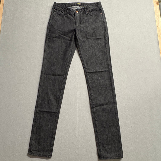 Lee Skinny Jeans Women Fits Like 28X33 Black Wash Stretch Denim Slim Leg Pants