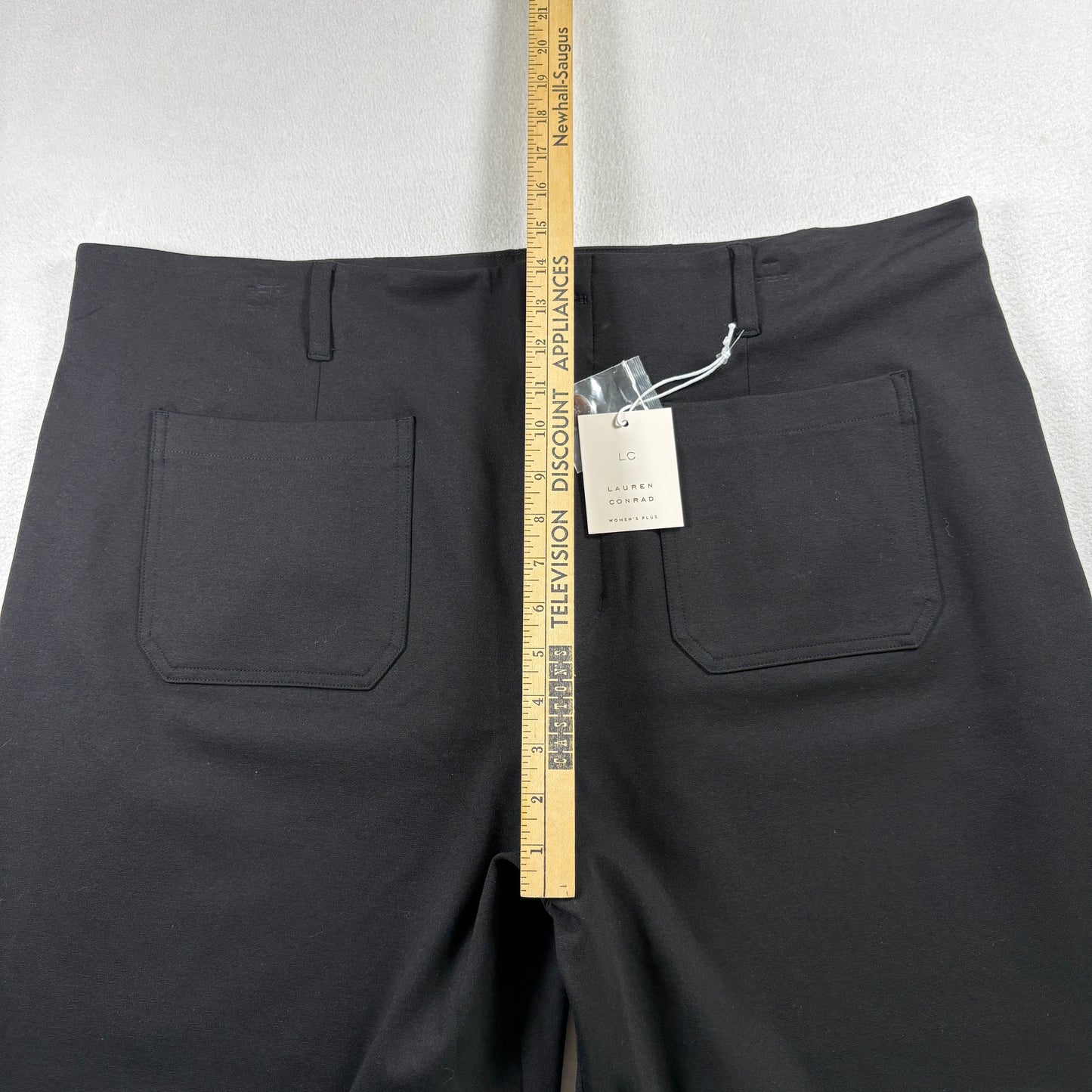 Lauren Conrad Womens Plus Pants 22W Black Stretch Dress Work Career Slacks NWT