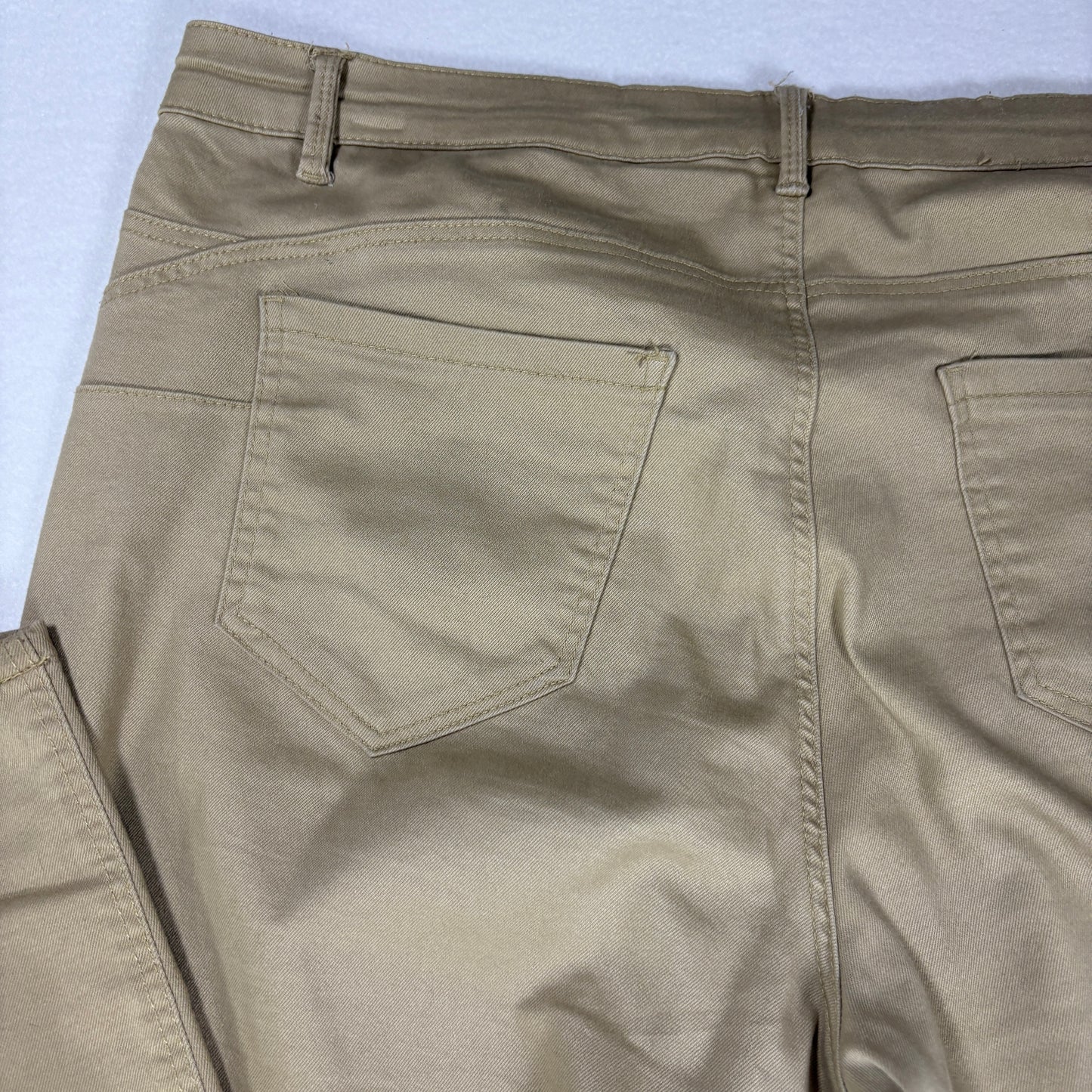 Joe Boxer Pants Women’s Push-Up Skinny Khaki Beige Stretch Casual Size 17