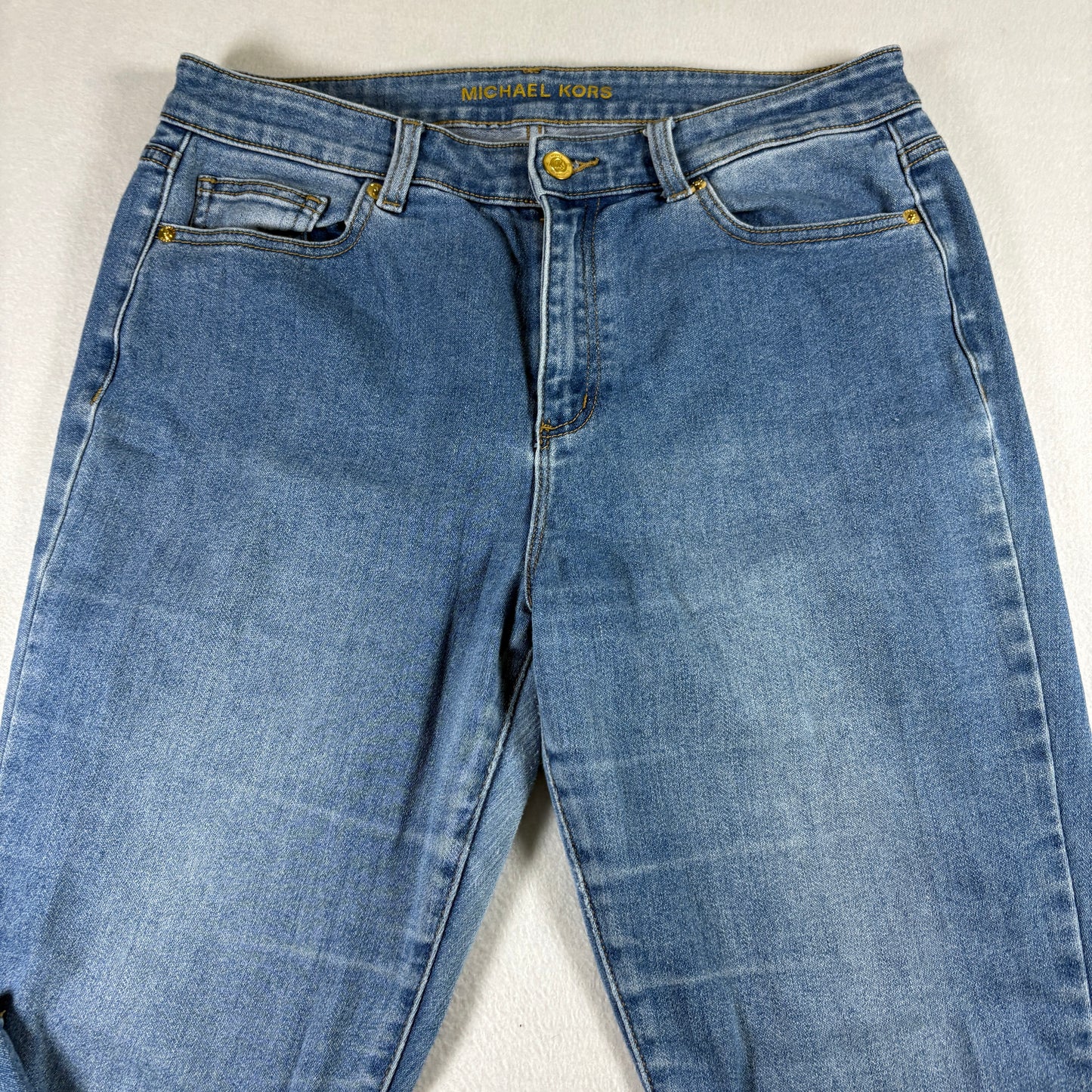 Michael Kors Womens Jeans Size 10 Blue Denim Straight Leg Stretch Casual Wear