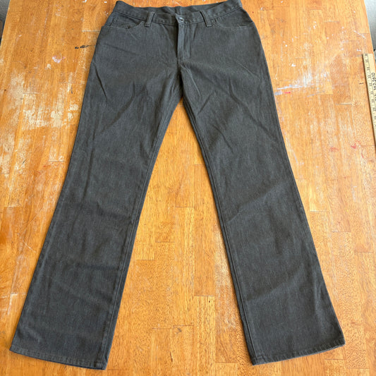 Dressbarn Pants Womens L Dark Gray Stretch Straight Leg Casual Workwear Office X