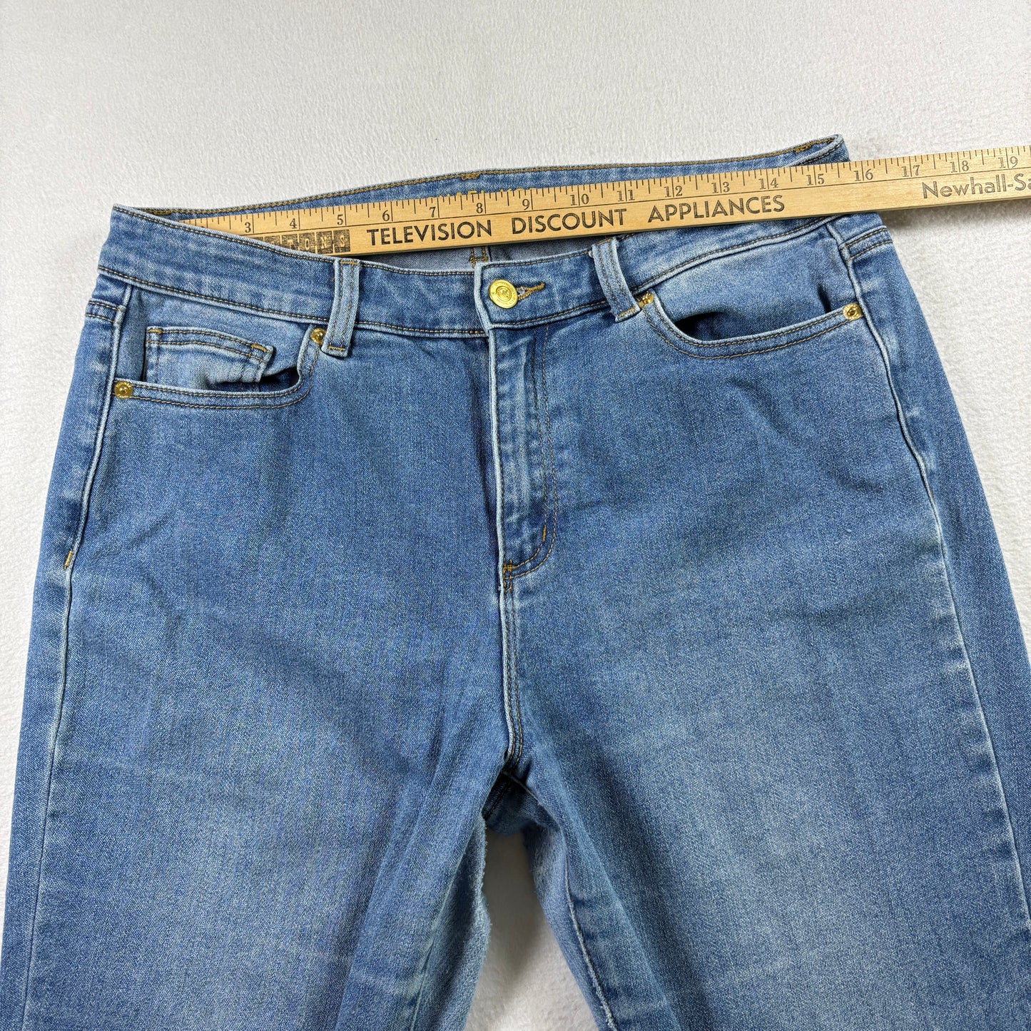 Michael Kors Womens Jeans Size 10 Blue Denim Straight Leg Stretch Casual Wear