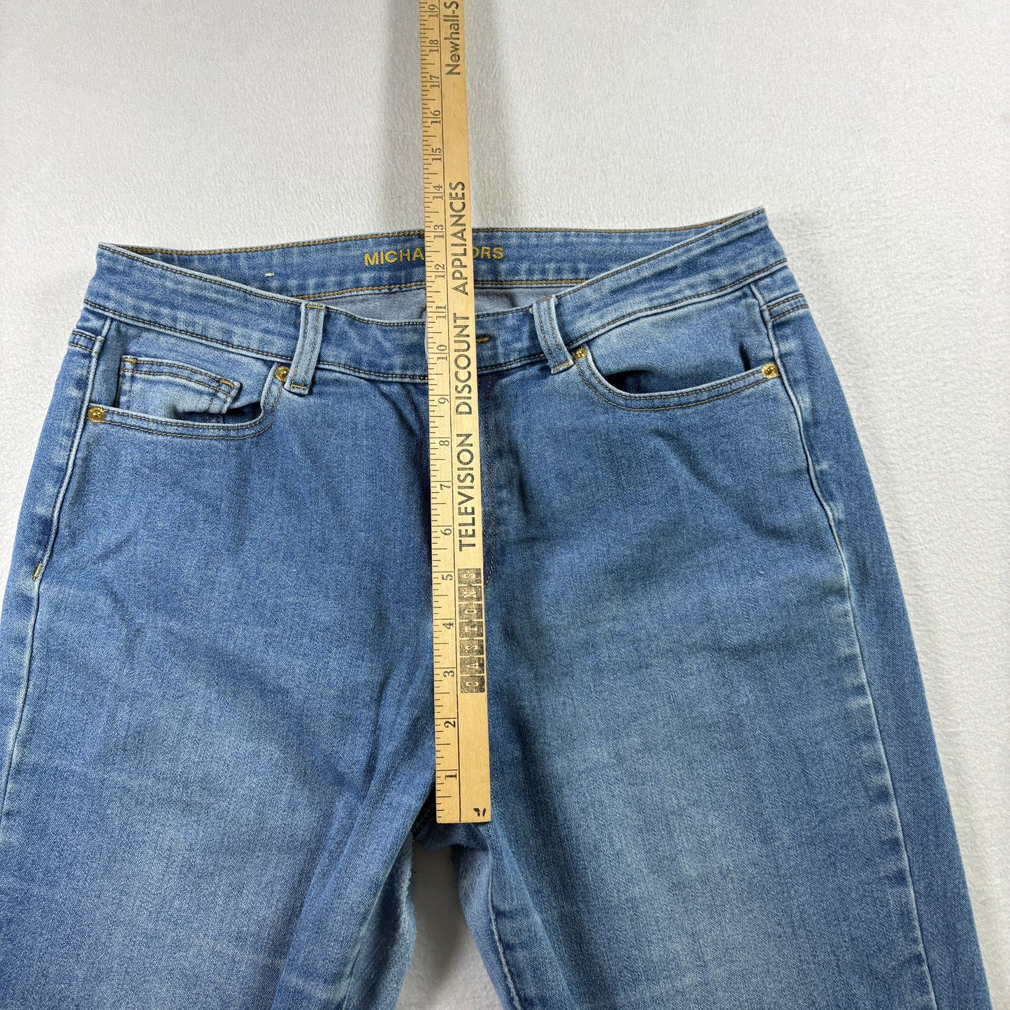 Michael Kors Womens Jeans Size 10 Blue Denim Straight Leg Stretch Casual Wear