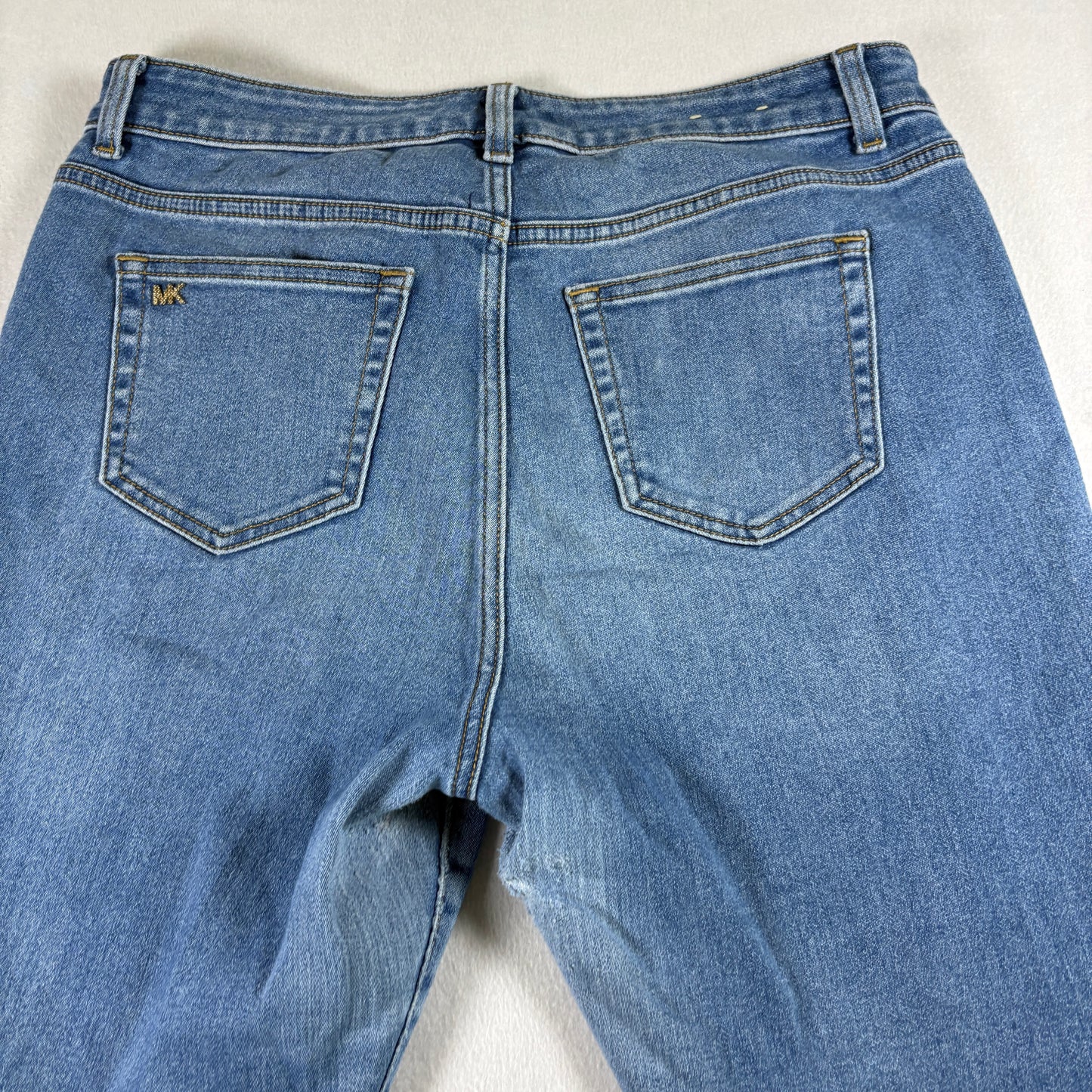 Michael Kors Womens Jeans Size 10 Blue Denim Straight Leg Stretch Casual Wear