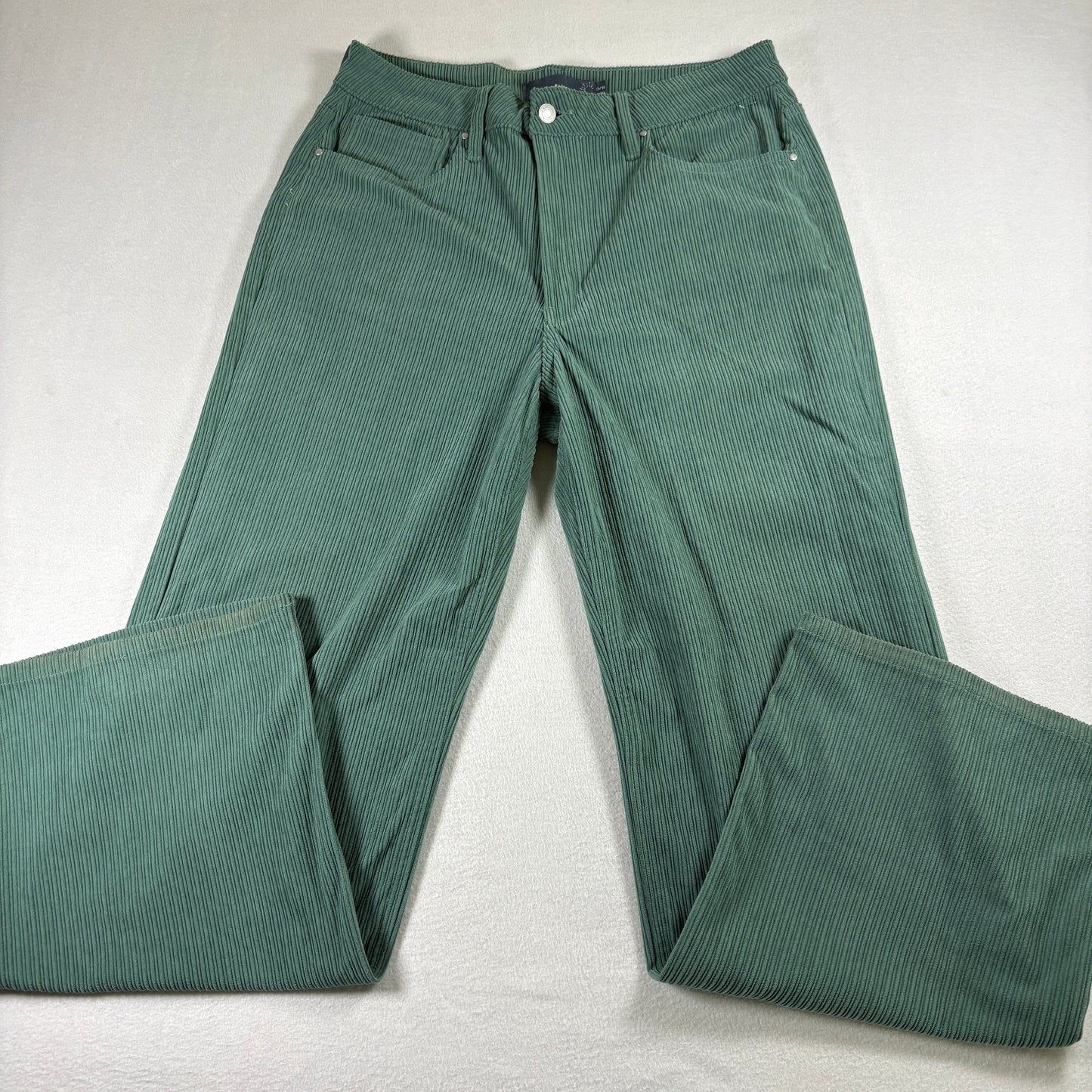 Indigo Rising Womens Green Corduroy Jeans Size 13/31 Y2K 90s Grunge Straight