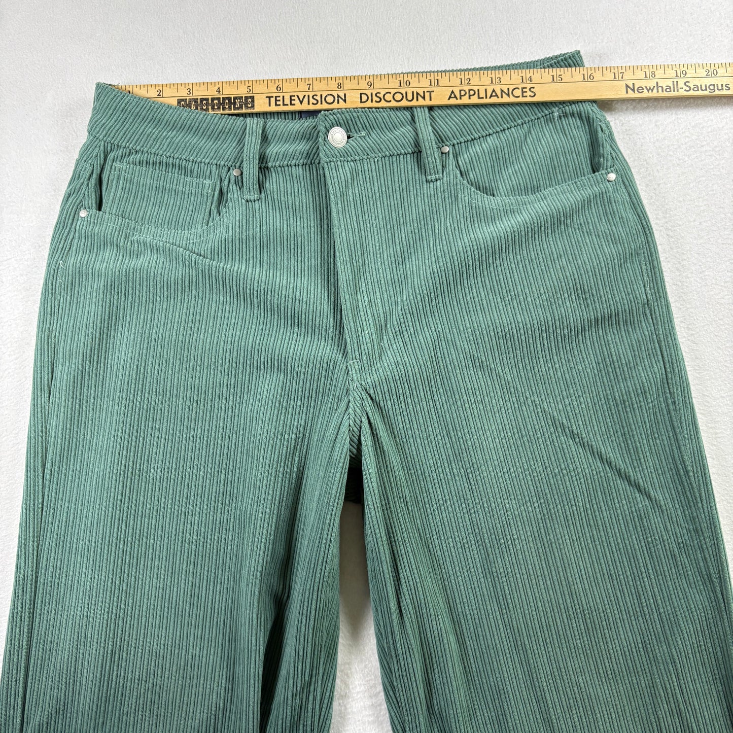 Indigo Rising Womens Green Corduroy Jeans Size 13/31 Y2K 90s Grunge Straight