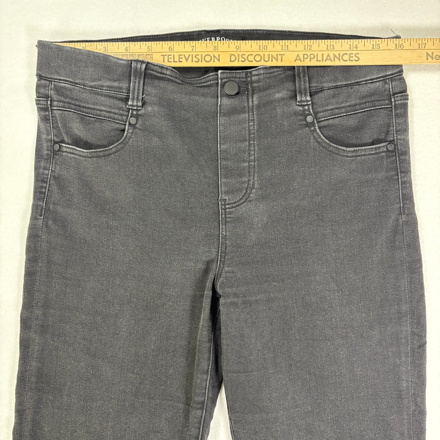 Liverpool Jeans Women’s Skinny Black Washed Stretch Denim Casual Pants 10/30