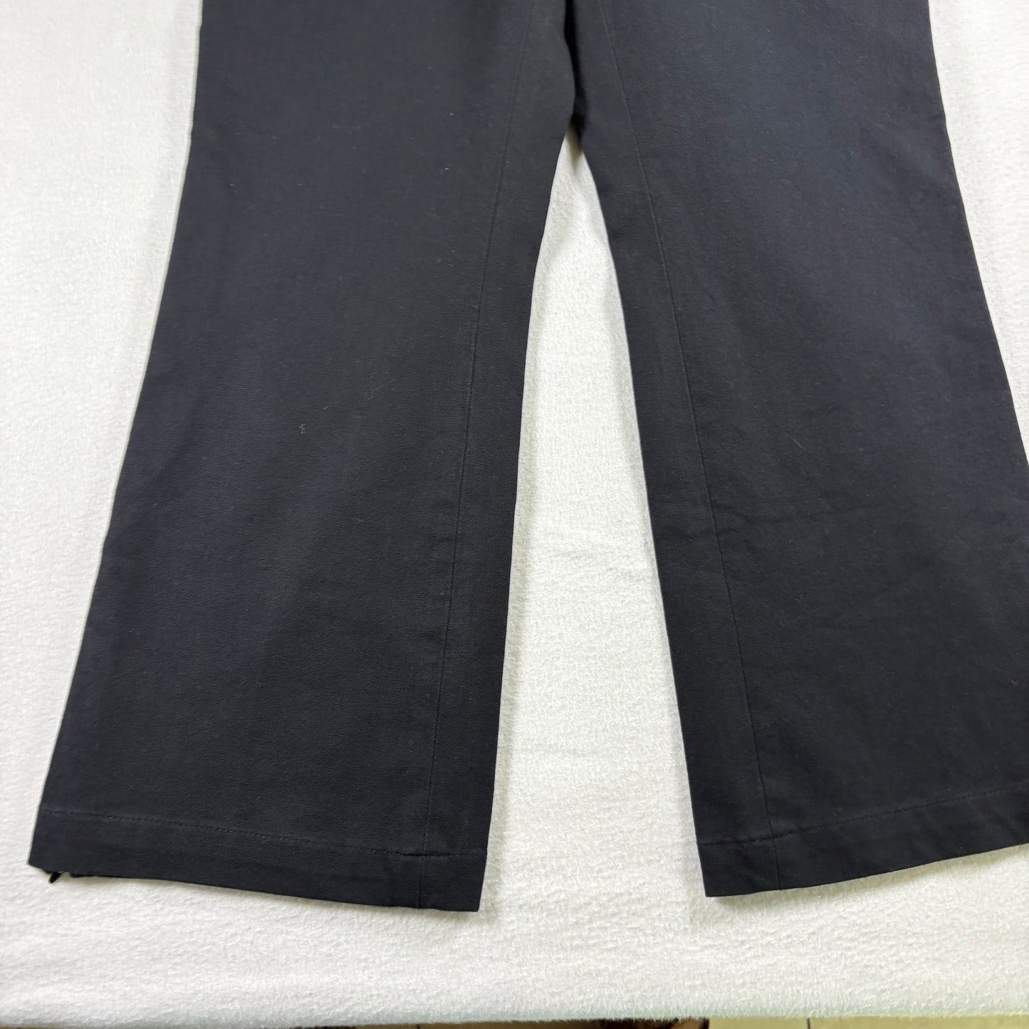 Bailey 44 Womens Black Flare Dress Pants Size Large USA Made Y2K 90s Minimalist