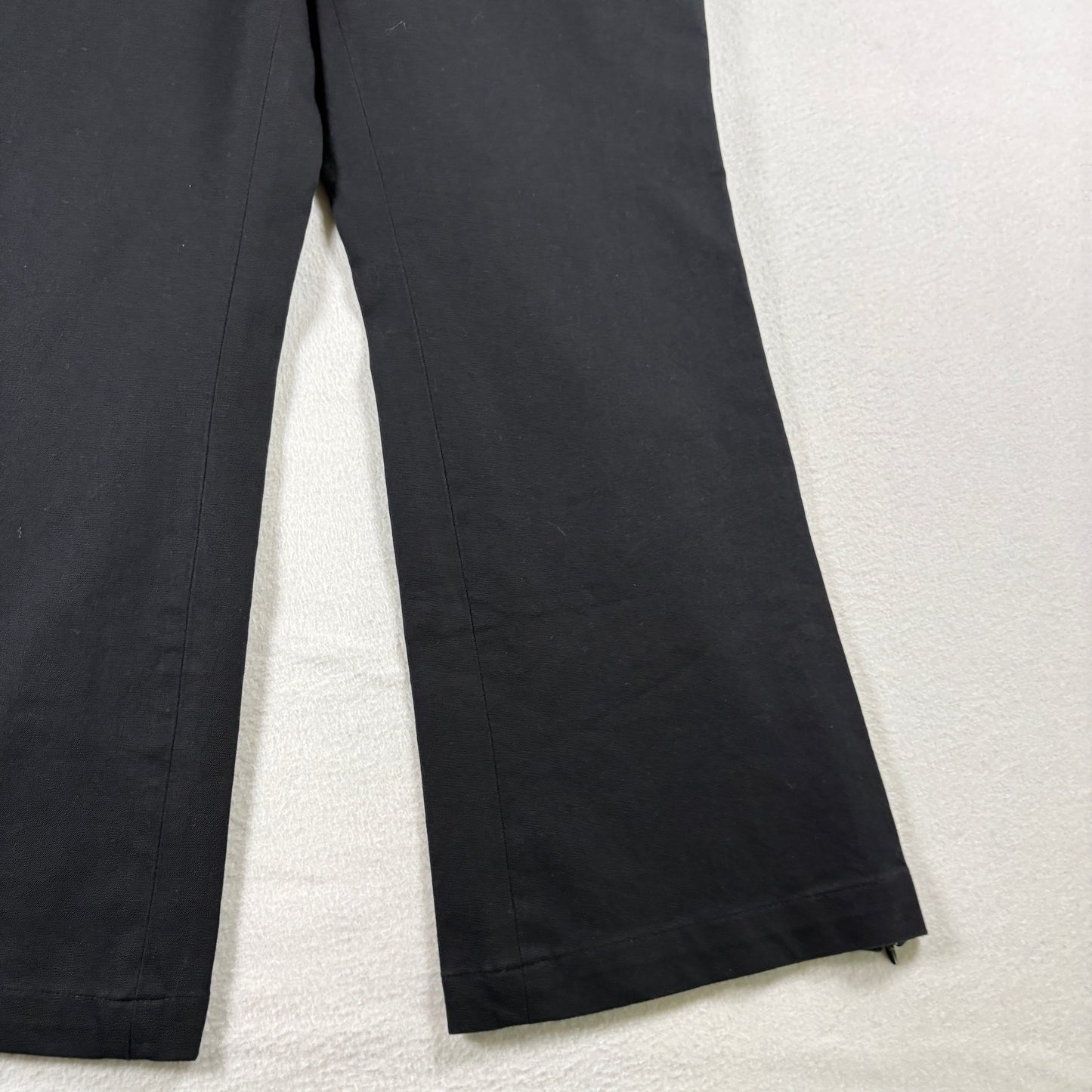 Bailey 44 Womens Black Flare Dress Pants Size Large USA Made Y2K 90s Minimalist