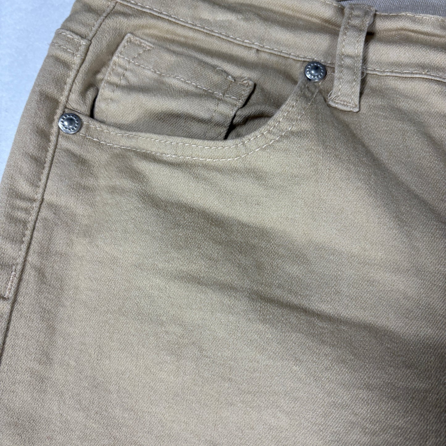 DG2 Jeans Women’s Khaki Crop Pants Lace Hem Stretch Casual Denim Size 8T