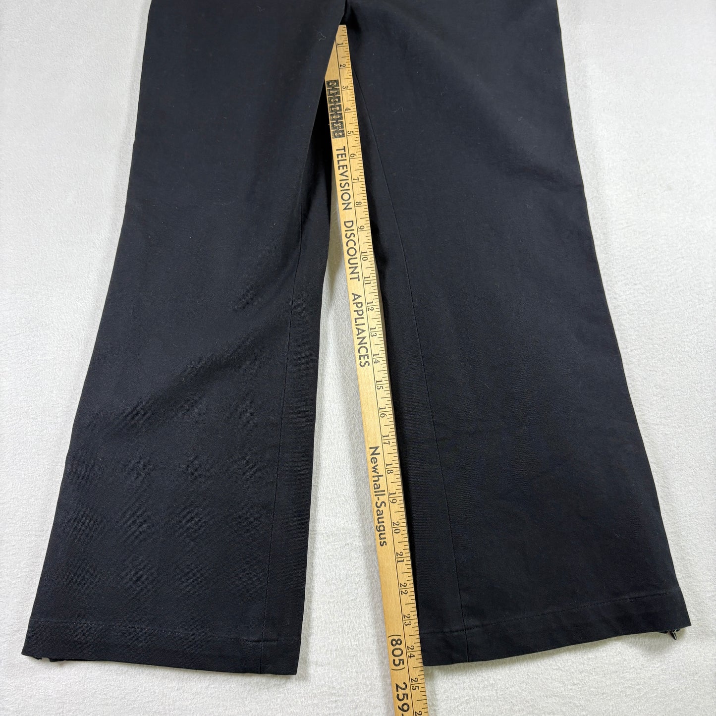 Bailey 44 Womens Black Flare Dress Pants Size Large USA Made Y2K 90s Minimalist