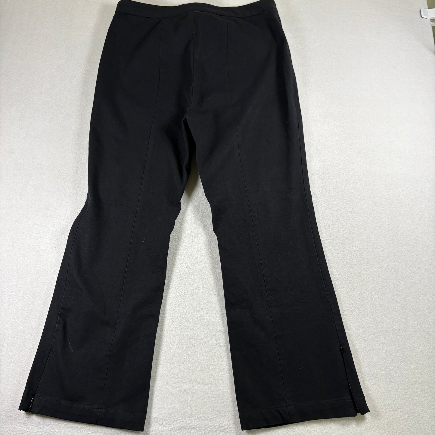 Bailey 44 Womens Black Flare Dress Pants Size Large USA Made Y2K 90s Minimalist