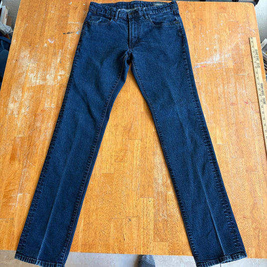Bonobos Denim Jeans Mens 32x34 Slim Skinny Blue Dark Wash Stretch Casual Fit Use