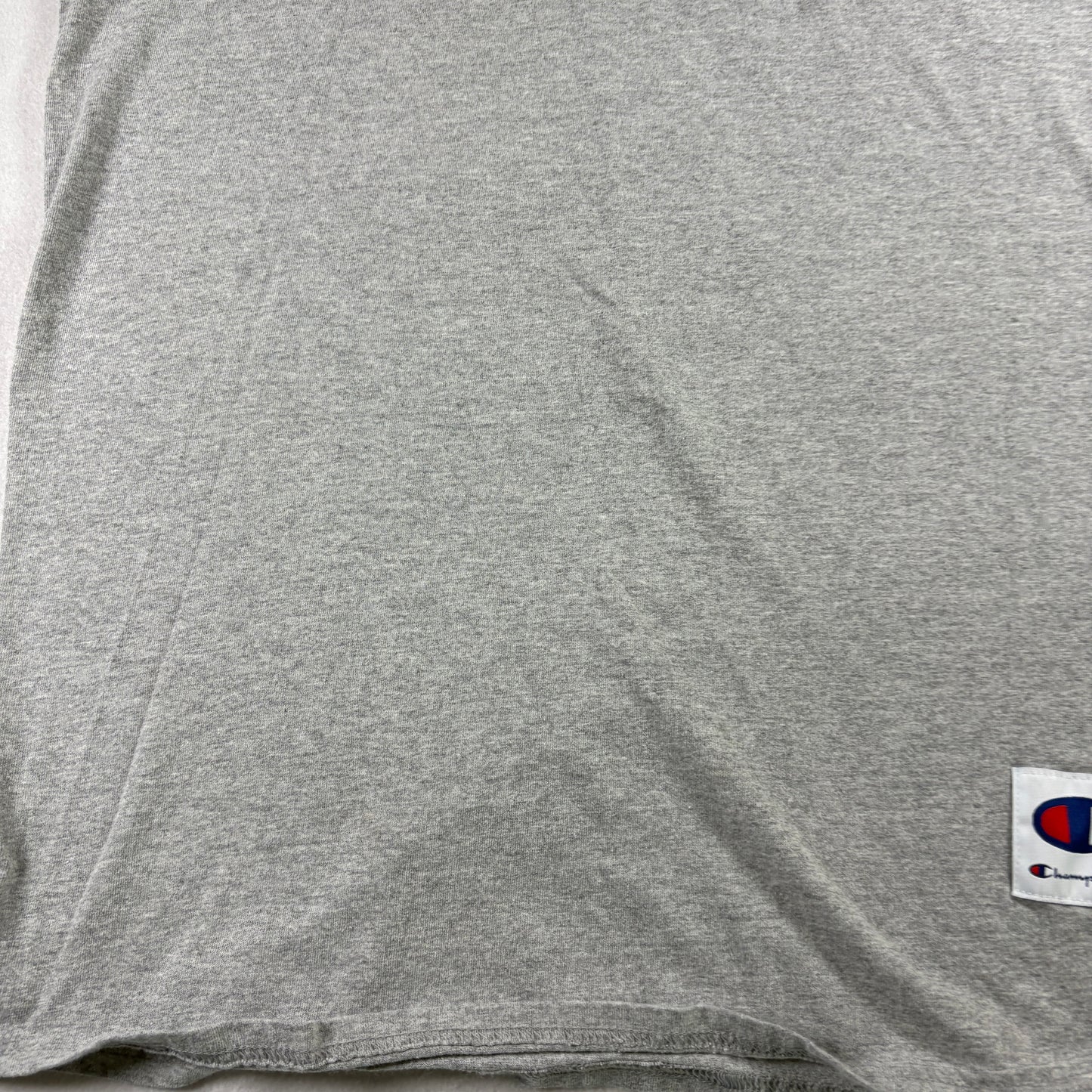 Champion Mens Gray Navy Raglan T Shirt Size Large Y2K 90s Vintage Athletic Tee