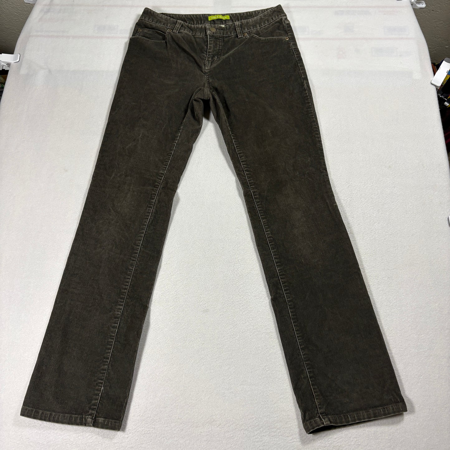 Sigrid Olsen Womens Corduroy Pants Brown Size 4 Mid Rise Straight Stretch