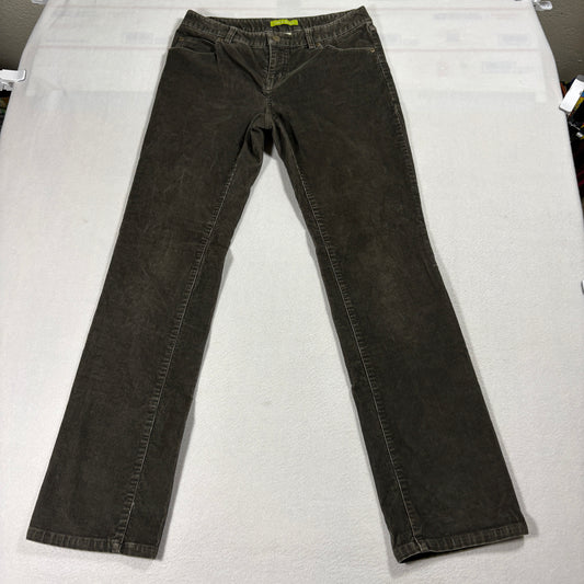 Sigrid Olsen Womens Corduroy Pants Brown Size 4 Mid Rise Straight Stretch