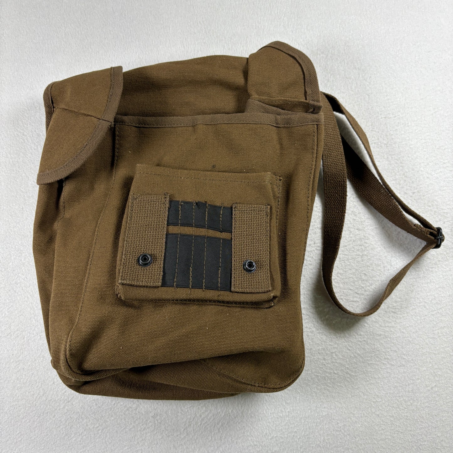 Vintage Military Canvas Backpack Brown Utility Bag Satchel Rucksack 14x12 Army